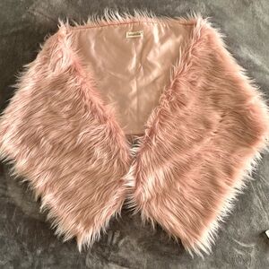Elegant Faux Fur Pink Wrap